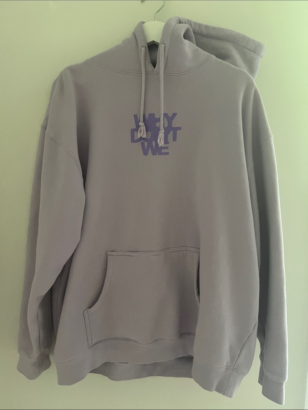 Why Don’t We Lavender Graphic Hoodie with Center Text